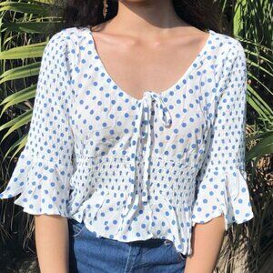 Free People A Bit of Something Sweet Top in White Combo, Size S